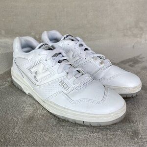 New Balance 550 Shoes Mens Size 10 White Gray Leather Sneakers Ortholite